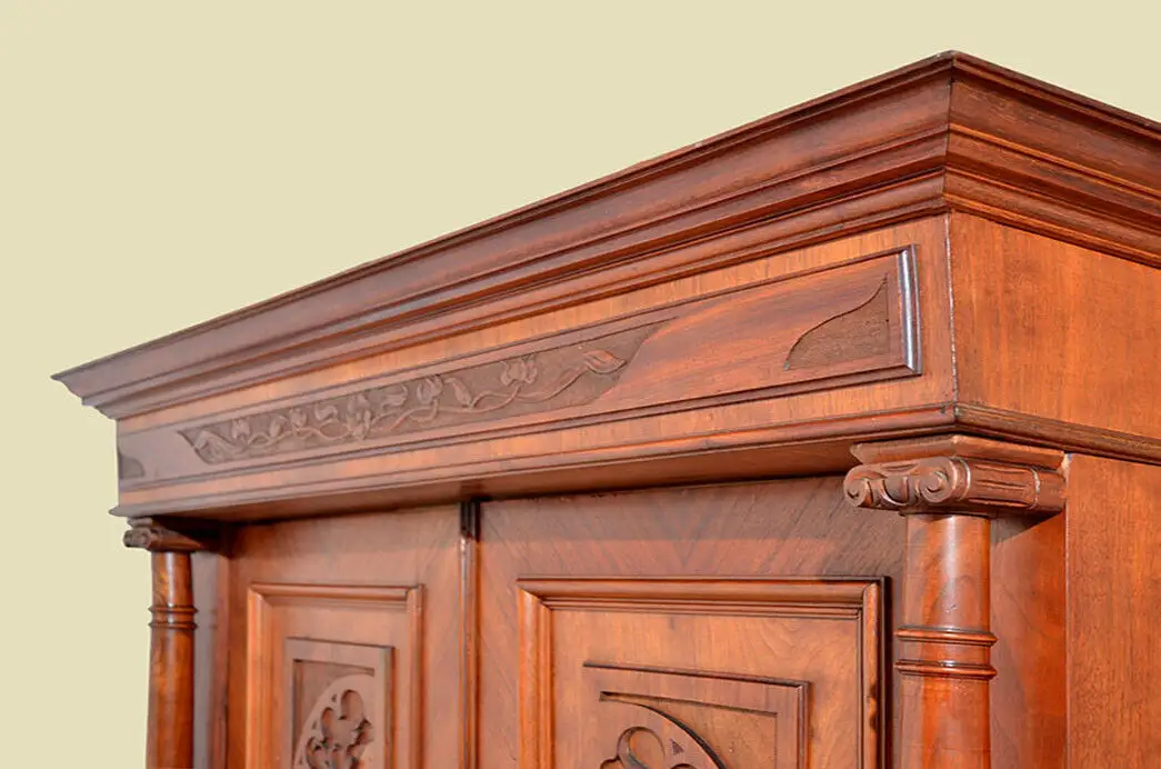 Schrank ANTIK Jugendstil Säulen Kleiderschrank ORIGINALvon1920 7