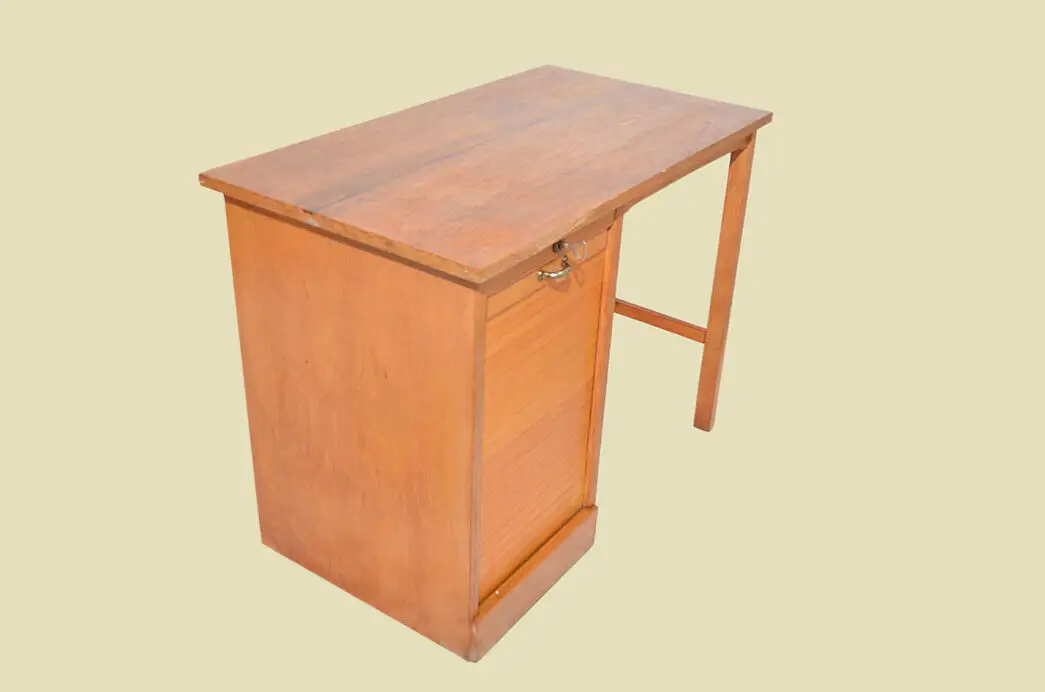 Schreibtisch ANTIK Jugendstil 60er Jahre Rolladen Sekretär ORIGINALvon1960 12