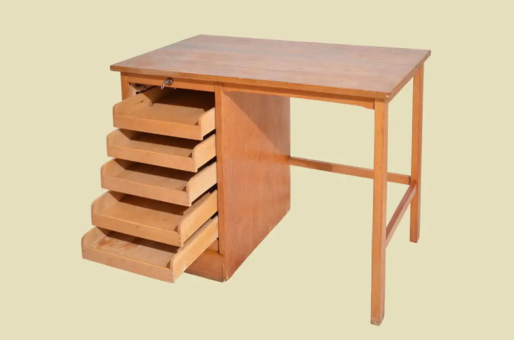 Schreibtisch ANTIK Jugendstil 60er Jahre Rolladen Sekretär ORIGINALvon1960 8