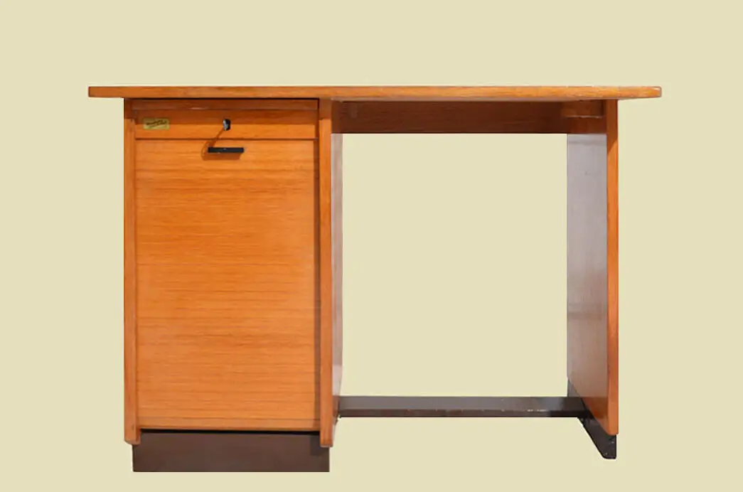 Schreibtisch ANTIK Vintage 60er Jahre Rolladen Sekretär ORIGINALvon1960 1