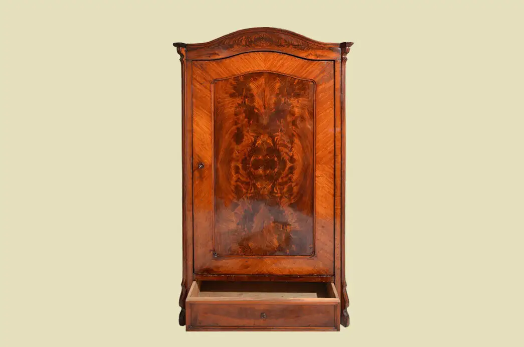 Schrank ANTIK Louis Philippe Mahagoni Kleiderschrank ORIGINALvon1870 0