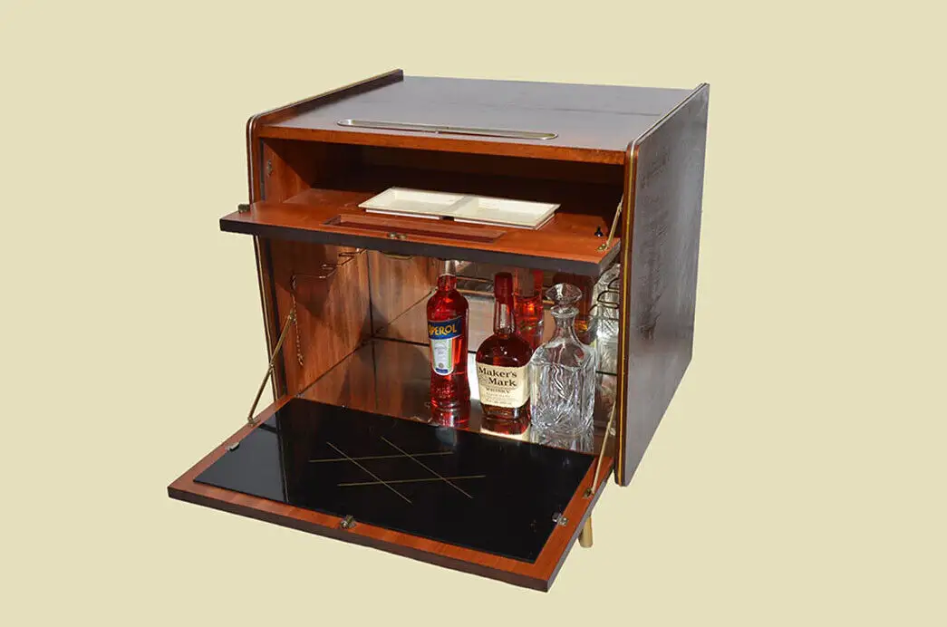 Barschrank ANTIK Minibar Kommode Vintage 50er 60er Jahre Art Deco 2