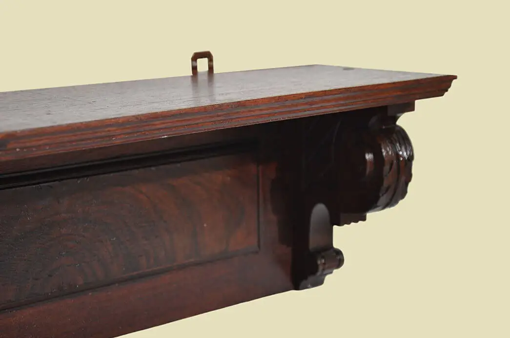 Wandboard ANTIK Gründerzeit Nußbaum Wandregal Hängeregal ORIGINALvon 1880 3