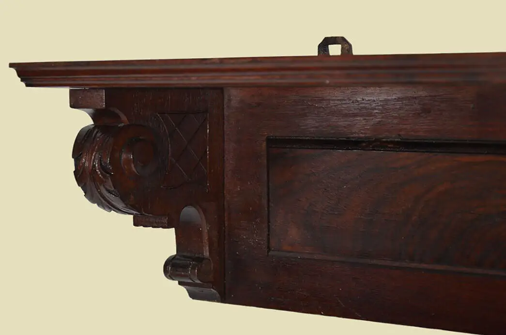 Wandboard ANTIK Gründerzeit Nußbaum Wandregal Hängeregal ORIGINALvon 1880 4
