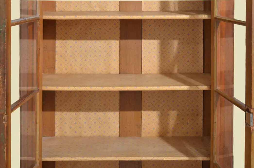 Vitrine ANTIK Biedermeier Mahagoni Bücherschtank Schrank Schinkeldach von 1820 4