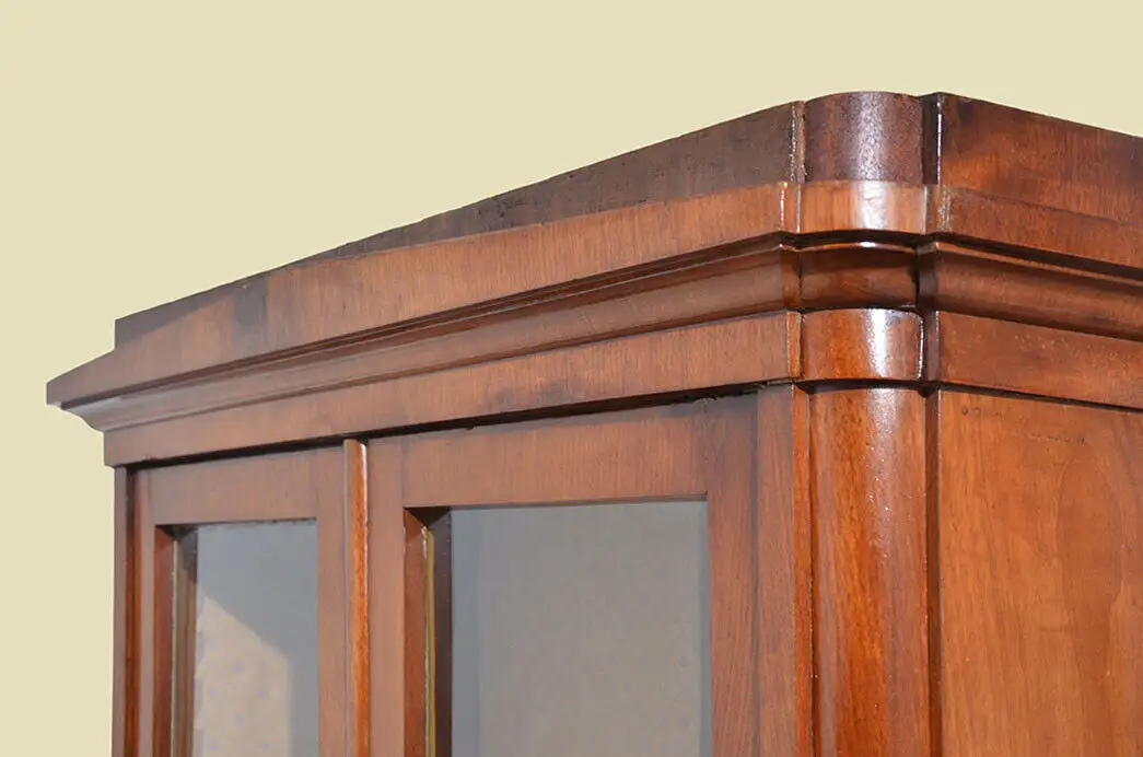 Vitrine ANTIK Biedermeier Mahagoni Bücherschtank Schrank Schinkeldach von 1820 5