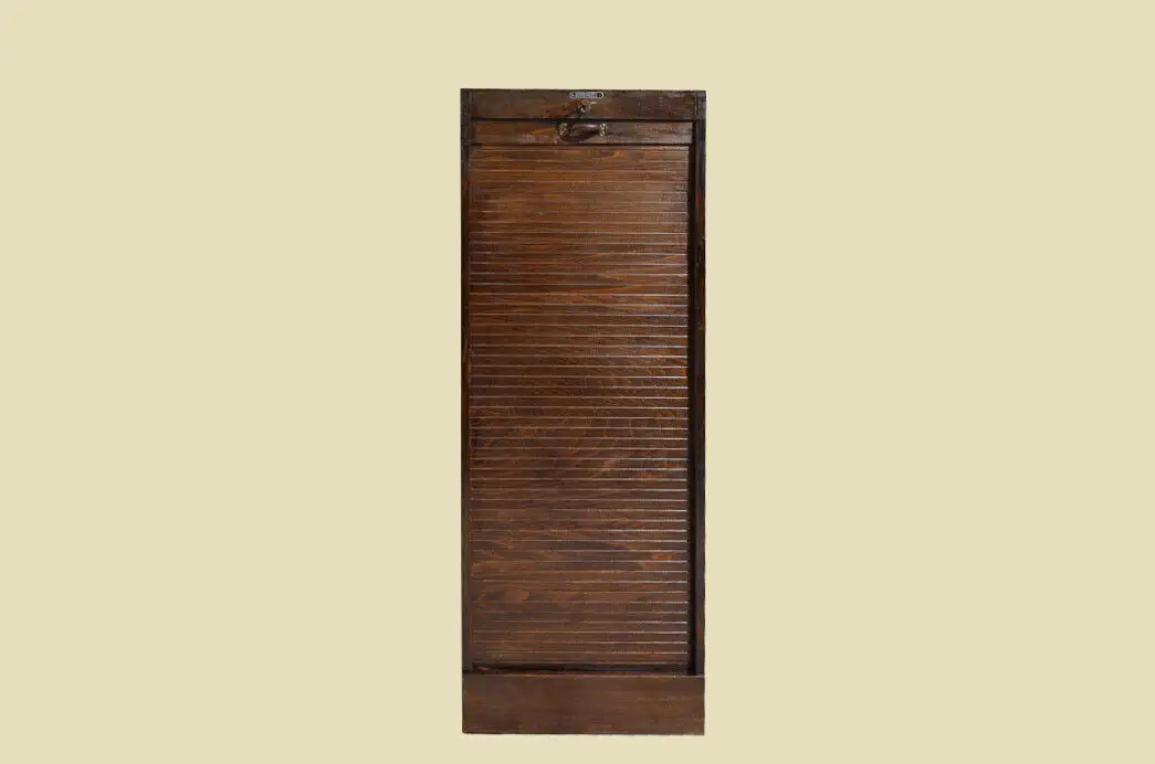 Notenschrank ANTIK Art Deco 60er Jahre Unionzeiss Rolladenschrank von 1960 1