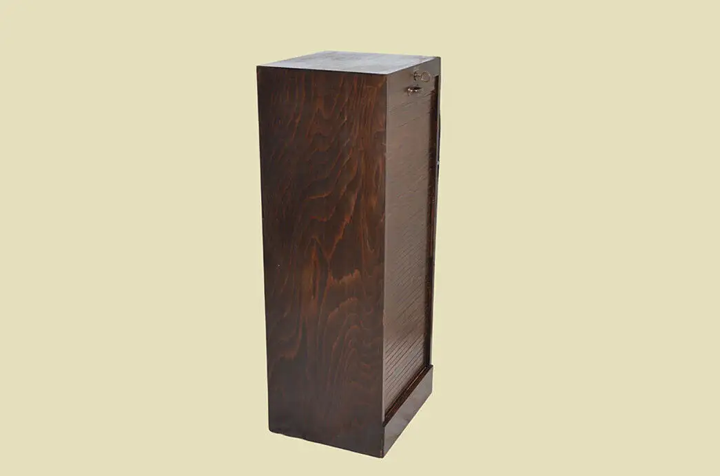 Notenschrank ANTIK Art Deco 60er Jahre Unionzeiss Rolladenschrank von 1960 13