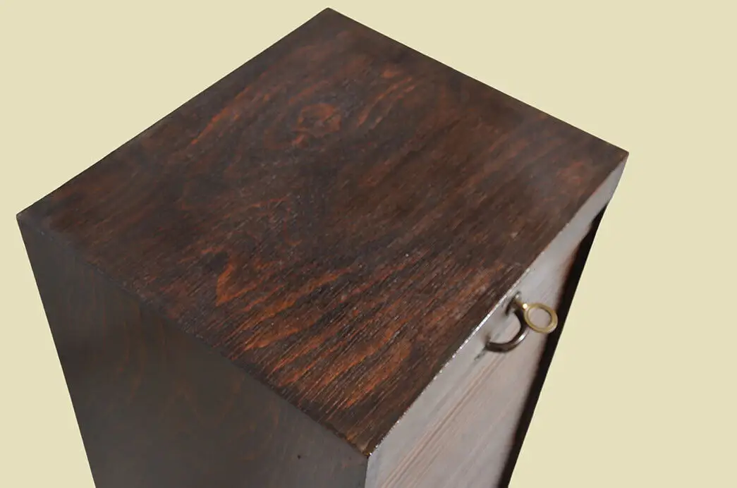Notenschrank ANTIK Art Deco 60er Jahre Unionzeiss Rolladenschrank von 1960 5