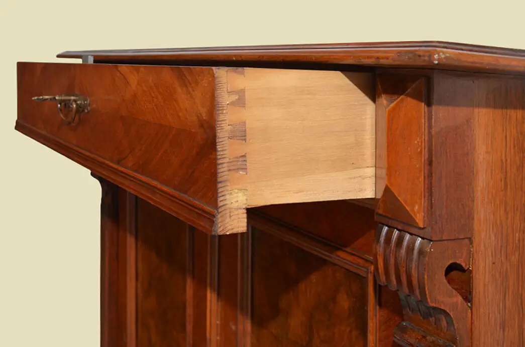 Vertiko ANTIK Gründerzeit Nußbaum Kommode Schrank ORIGINALvon1880 7