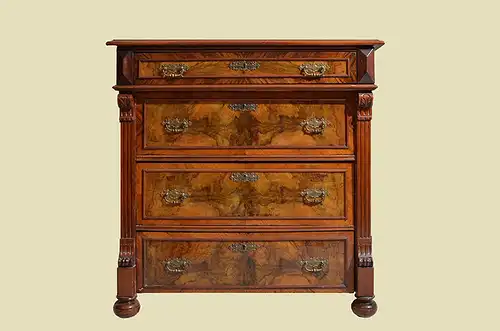 Große Kommode ANTIK Gründerzeit Nußbaum Schrank Sideboard von 1880
