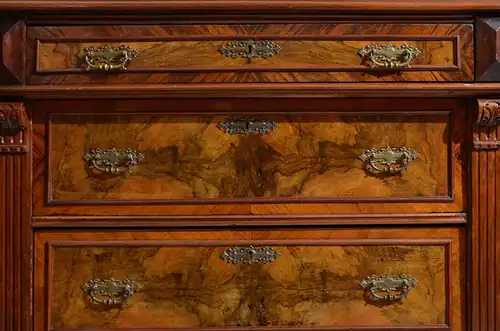 Große Kommode ANTIK Gründerzeit Nußbaum Schrank Sideboard von 1880