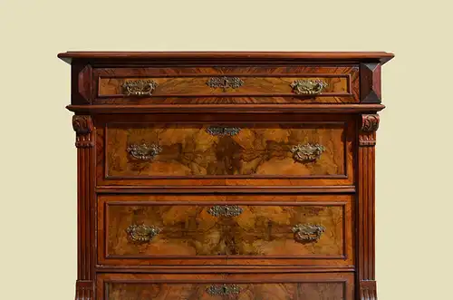 Große Kommode ANTIK Gründerzeit Nußbaum Schrank Sideboard von 1880