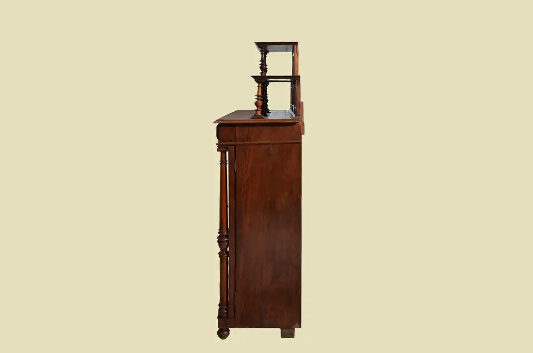 Vertiko ANTIK Gründerzeit Nußbaum Kommode Schrank mit Aufsatz von 1880 15