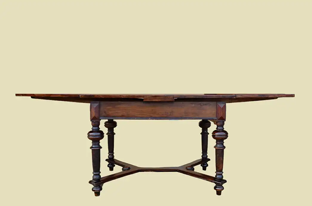 Tisch ANTIK Gründerzeit Kulissen Ausziehtisch 112–200cm Esstisch von 1880 1