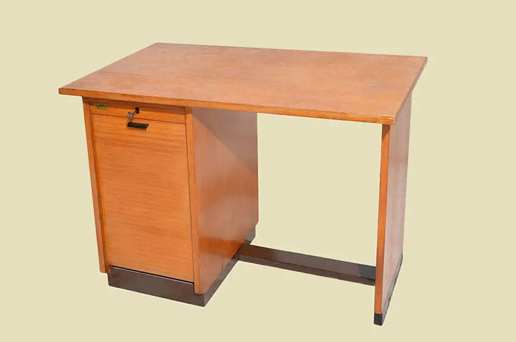 Schreibtisch ANTIK Vintage 60er Jahre Rolladen Sekretär ORIGINALvon1960 0
