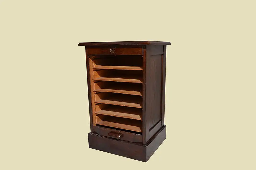 Rolladenschrank ANTIK Jugendstil Art Deco Notenschrank von 1920 11