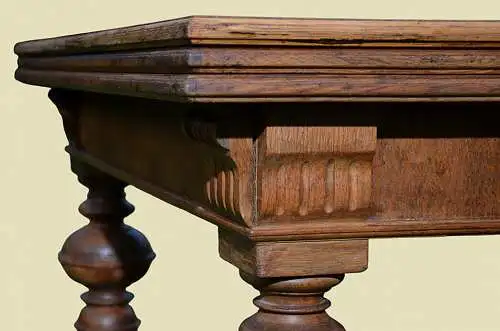 Großer Tisch ANTIK Gründerzeit Eiche Kulissentisch 125–337 Esstisch von 1880