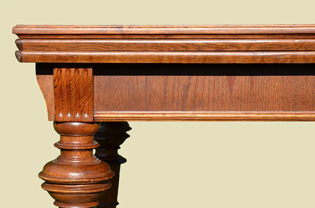 RESTAURIERTER Großer Tisch ANTIK Gründerzeit Eiche Kulissentisch von 1880 14