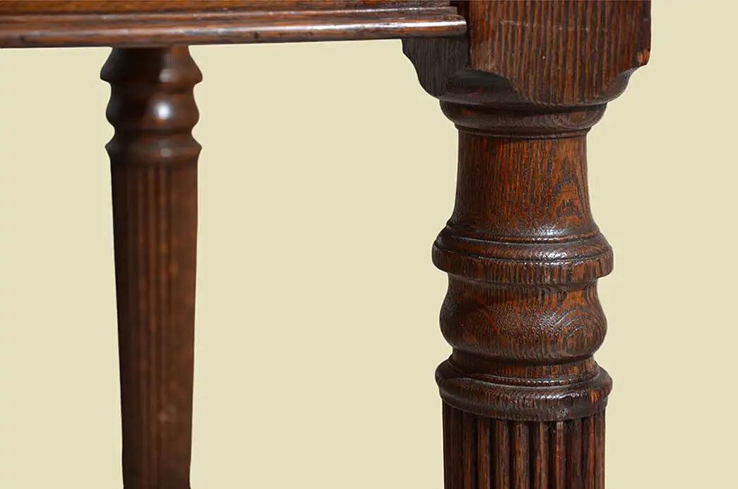 Großer Tisch ANTIK Jugendstil Eiche Schreibtisch Sekretär von 1920 11