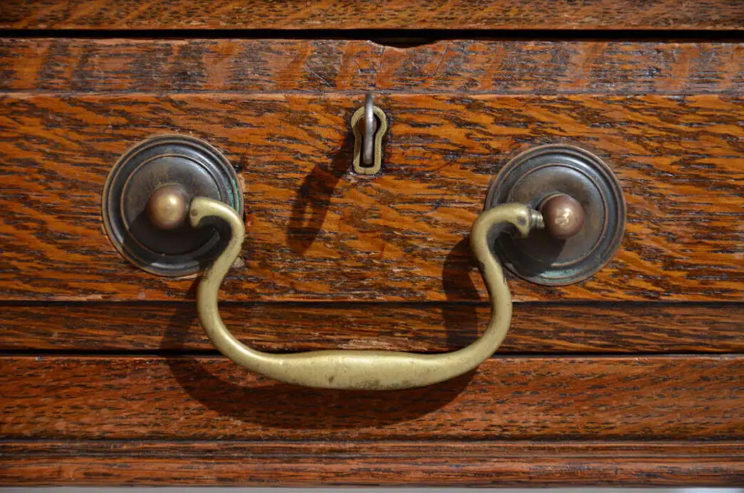 Großer Tisch ANTIK Jugendstil Eiche Schreibtisch Sekretär von 1920 12