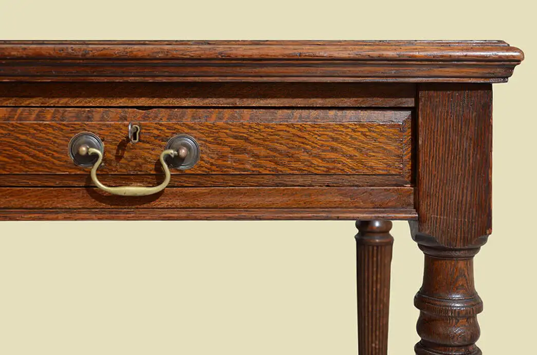 Großer Tisch ANTIK Jugendstil Eiche Schreibtisch Sekretär von 1920 13