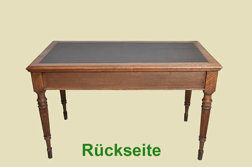 Großer Tisch ANTIK Jugendstil Eiche Schreibtisch Sekretär von 1920 16