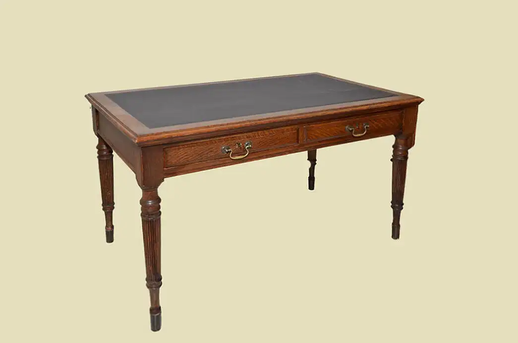 Großer Tisch ANTIK Jugendstil Eiche Schreibtisch Sekretär von 1920 3