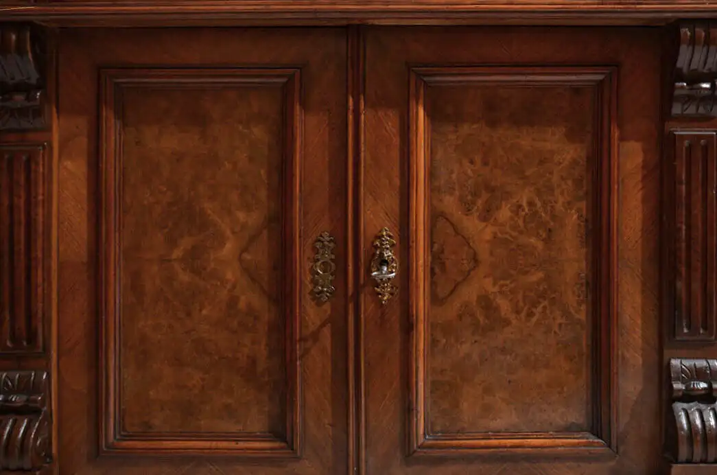 Kommode ANTIK Gründerzeit Nußbaum Halbschrank Sideboard von 1880 12