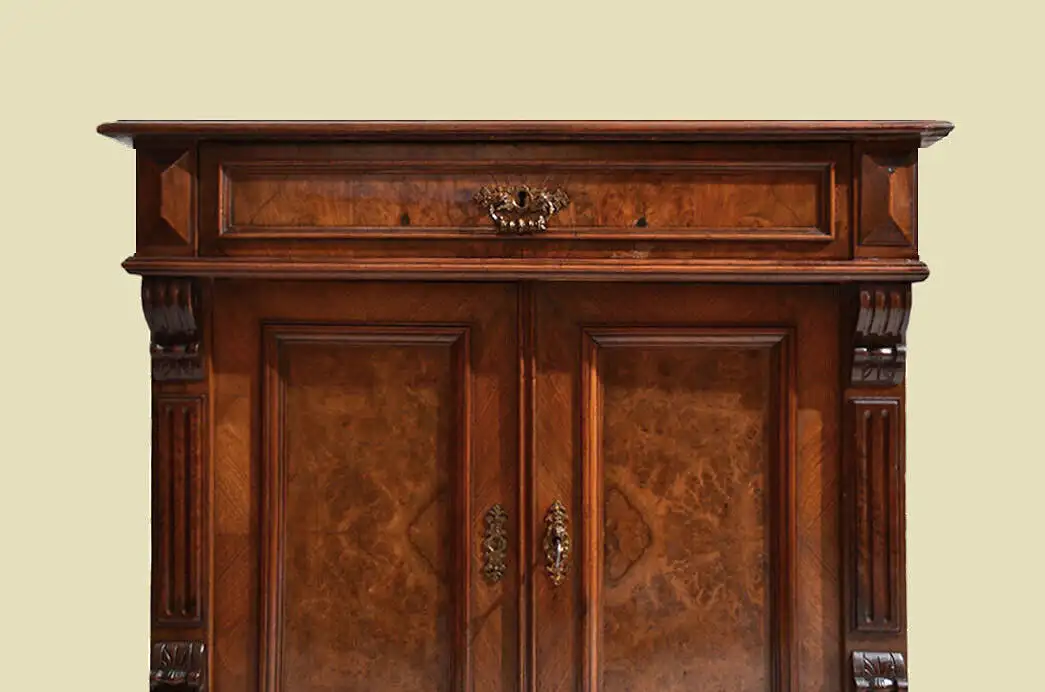 Kommode ANTIK Gründerzeit Nußbaum Halbschrank Sideboard von 1880 14