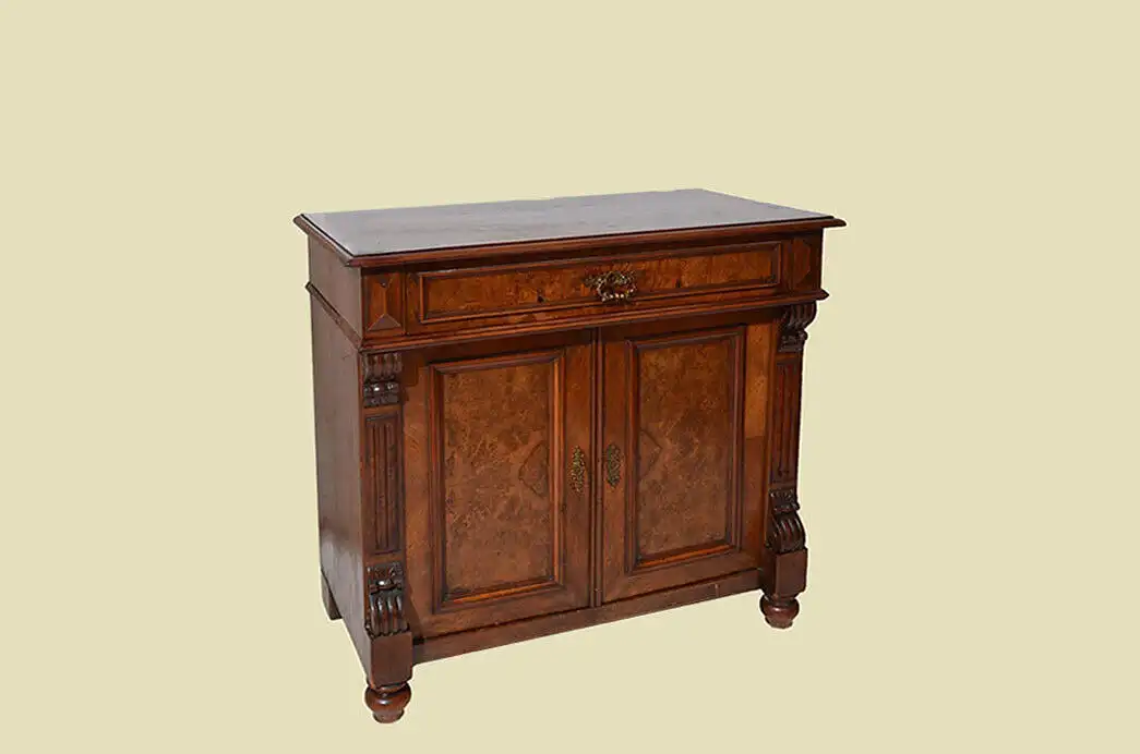 Kommode ANTIK Gründerzeit Nußbaum Halbschrank Sideboard von 1880 2