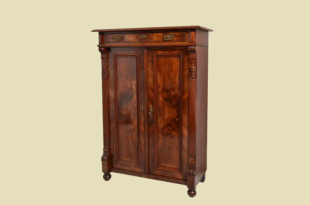 Vertiko Gründerzeit ANTIK Nußbaum Kommode Schrank von 1880 1