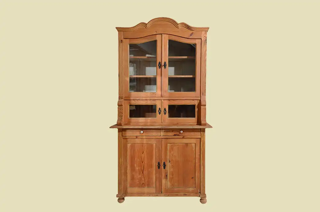 Küchenbuffet ANTIK Jugendstil Weichholz Vitrine Kommode Schrank von 1920 0