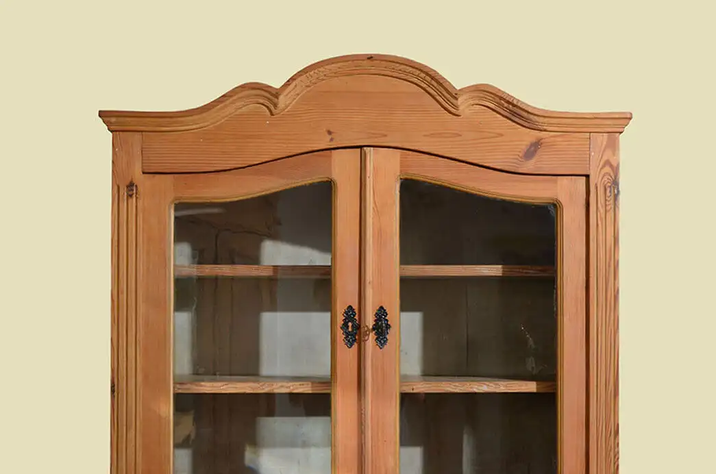 Küchenbuffet ANTIK Jugendstil Weichholz Vitrine Kommode Schrank von 1920 14