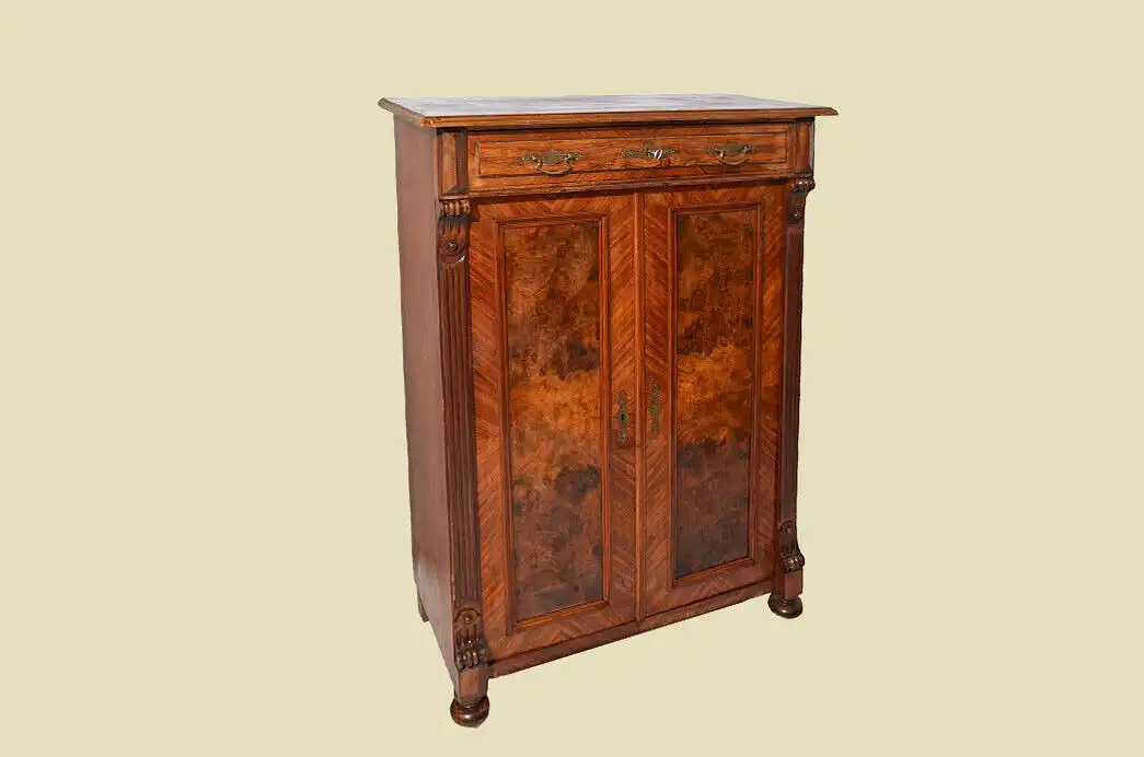 Vertiko Gründerzeit ANTIK Nußbaum Kommode Schrank von 1880 2