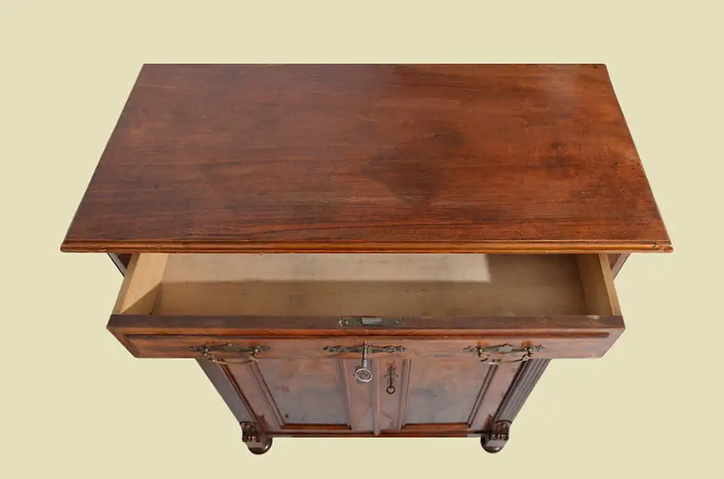 Vertiko Gründerzeit ANTIK Nußbaum Kommode Schrank von 1880 5