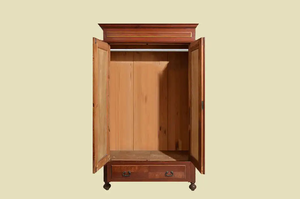 Kleiderschrank ANTIK Gründerzeit Nußbaum Schrank Schublade von 1880 3