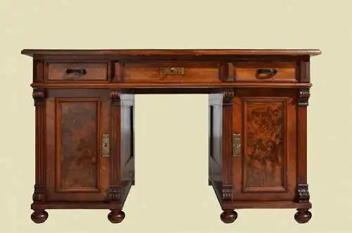 Schreibtisch ANTIK Jugendstil Nußbaum Sekretär Tisch von 1920