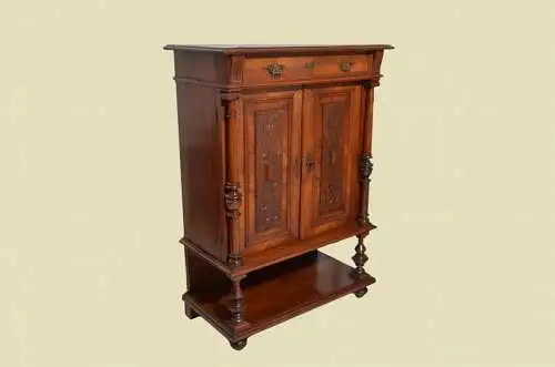 Kabinettschrank Vertiko ANTIK Gründerzeit Nußbaum Kommode von 1880