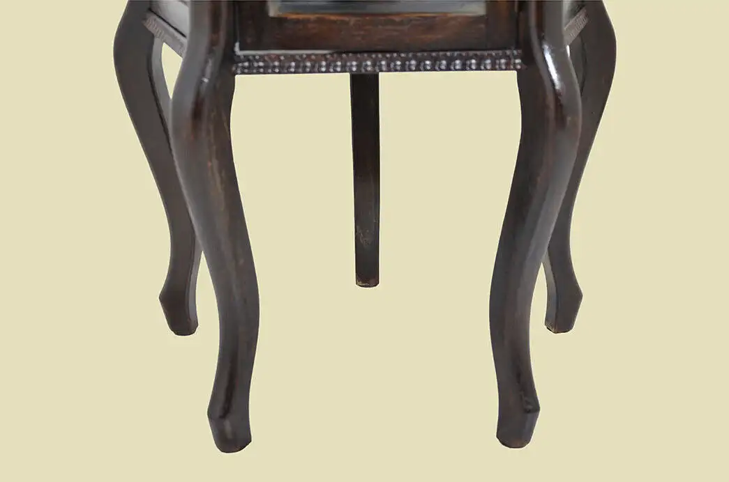 Rauchtisch Schachtisch ANTIK Jugendstil Nußbaum Beistelltisch von 1920 11