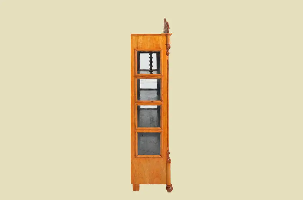Edle Vitrine ANTIK Biedermeier Kirschholz rundum verglast von 1830 - restauriert 17