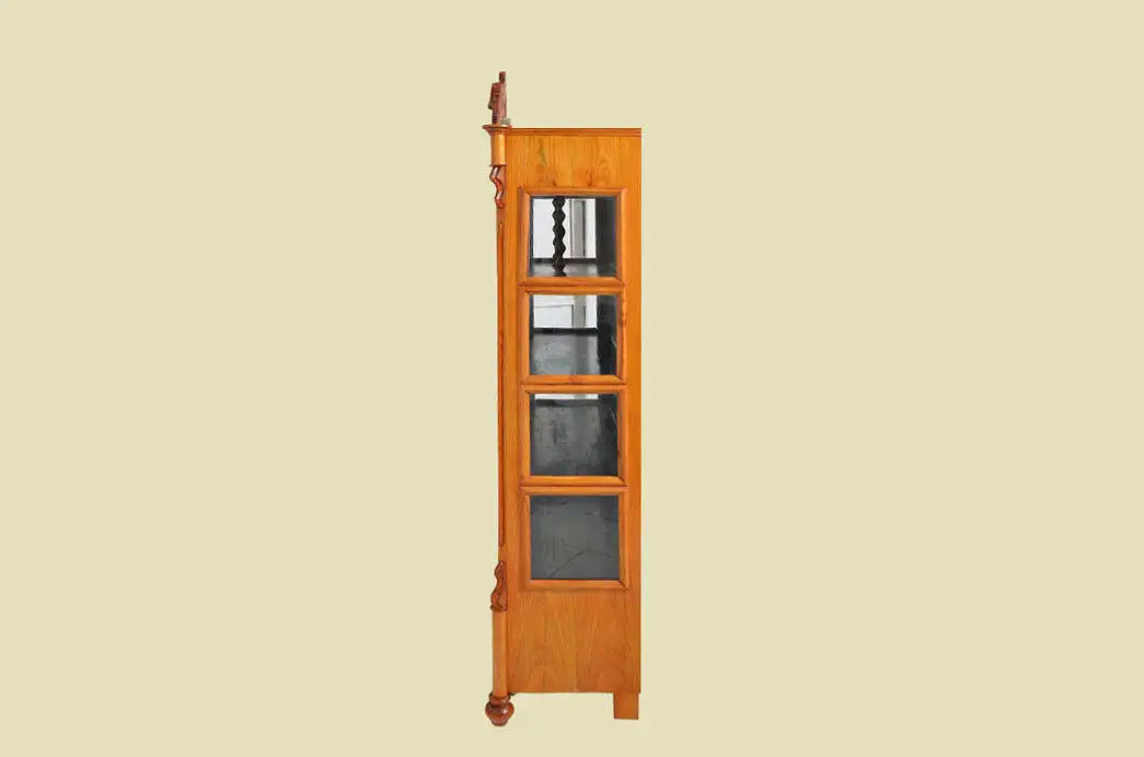 Edle Vitrine ANTIK Biedermeier Kirschholz rundum verglast von 1830 - restauriert 19