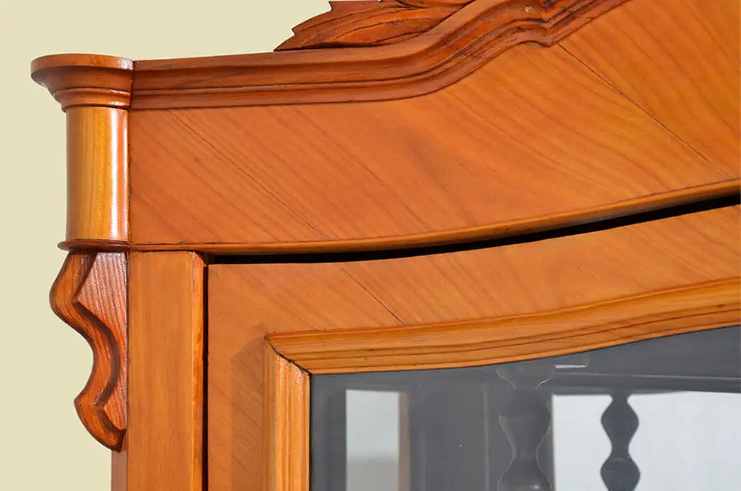 Edle Vitrine ANTIK Biedermeier Kirschholz rundum verglast von 1830 - restauriert 8