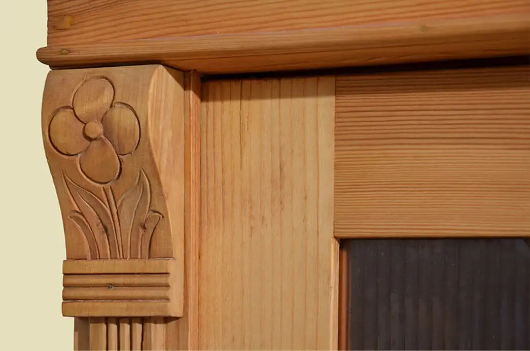 Kleiderschrank ANTIK Jugendstil Weichholz Schrank mit Schublade von 1920 580 11