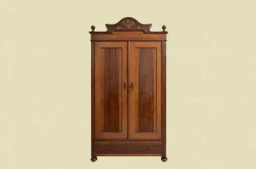 Kleiderschrank ANTIK Jugendstil Nußbaum Schrank Schublade von 1920