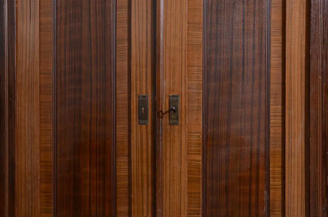 Kleiderschrank ANTIK Jugendstil Nußbaum Schrank Schublade von 1920 14