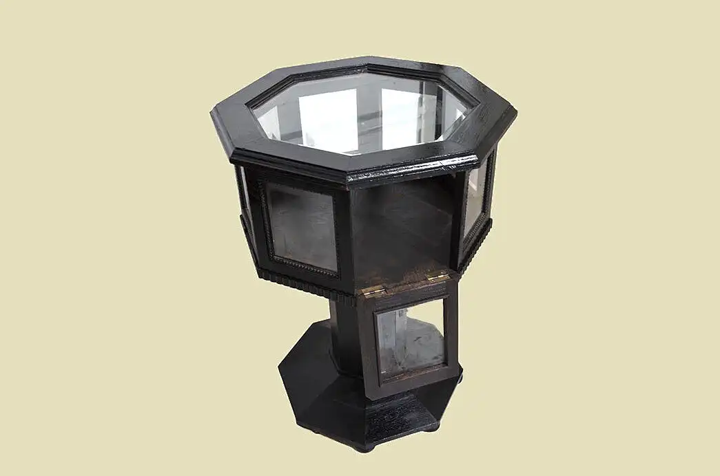 Schmuckvitrine ANTIK Minibar Vitrine Jugendstil Glasvitrine von 1920 7