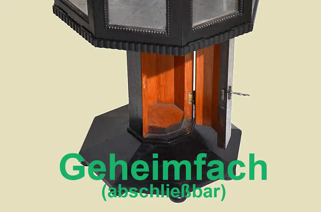 Schmuckvitrine ANTIK Minibar Vitrine Jugendstil Glasvitrine von 1920 9