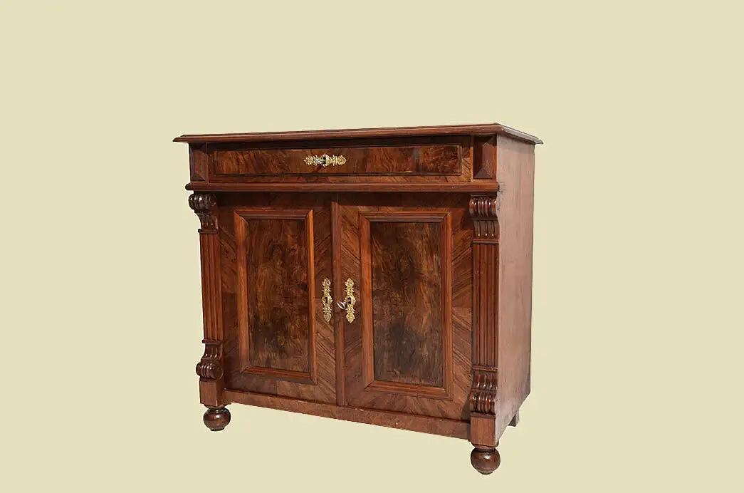 Kommode ANTIK Gründerzeit Nußbaum Halbschrank Schrank von 1880 1