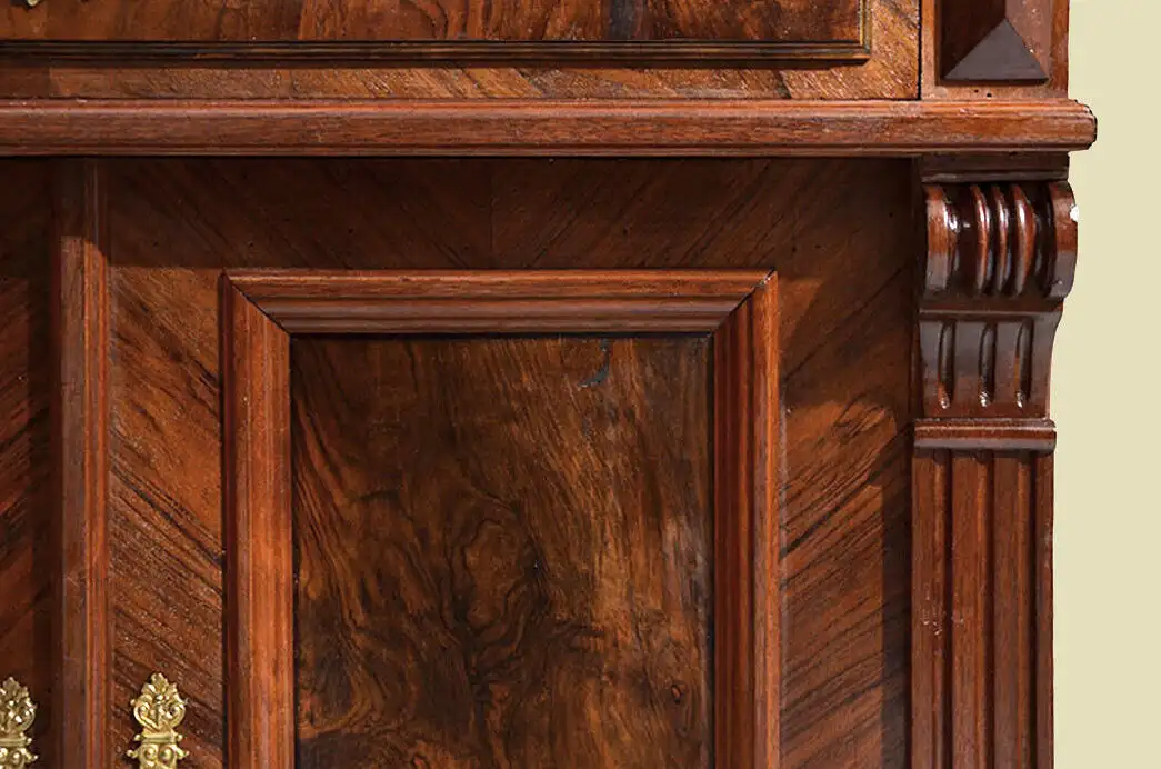 Kommode ANTIK Gründerzeit Nußbaum Halbschrank Schrank von 1880 11